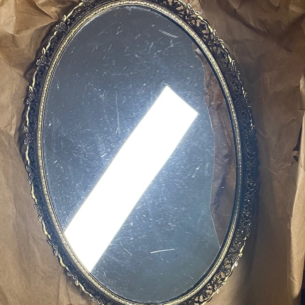 Ornate Vintage Gold Vanity Mirror